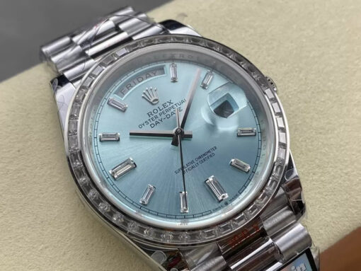 Rolex Day Date M228396tbr-0002 V5 40mm  QF Factory 1:1 Best Edition Tiffany Dial Bezel - immagine 8