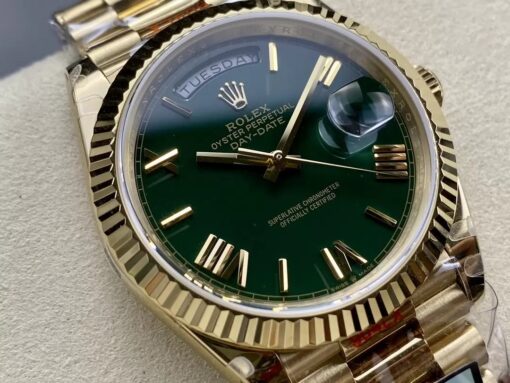 Rolex Day Date m228238 V5 40mm  QF Factory 1:1 Best Edition Green Dial Bezel - Image 8