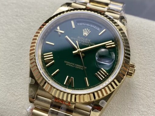 Rolex Day Date m228238 V5 40mm  QF Factory 1:1 Best Edition Green Dial Bezel - Image 7