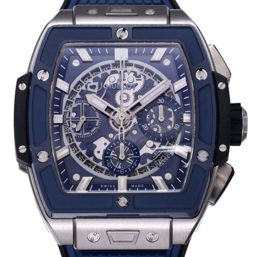 Hublot Big Bang Titanium 642.NM.0170.RX 1:1 Best Editon BBF Factory Blue Dial Rubber Strap - immagine 8