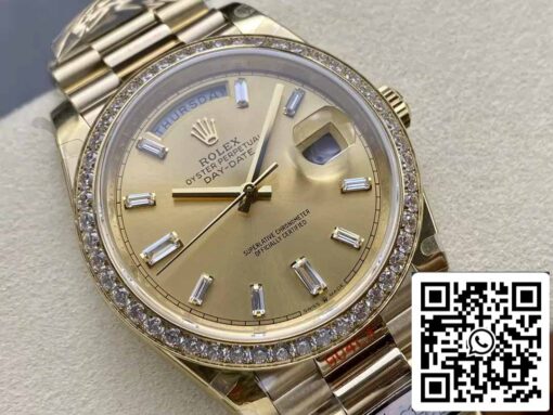 Rolex Day Date m228348rbr-0002 QF Factory 1:1 Best Edition V5 upgrade counterweight version - immagine 9