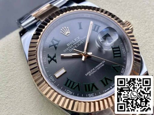 Rolex Datejust 41 126331 Wimbledon Dial ARF Factory 1:1 Best Edition electroplated with 18k gold - immagine 2