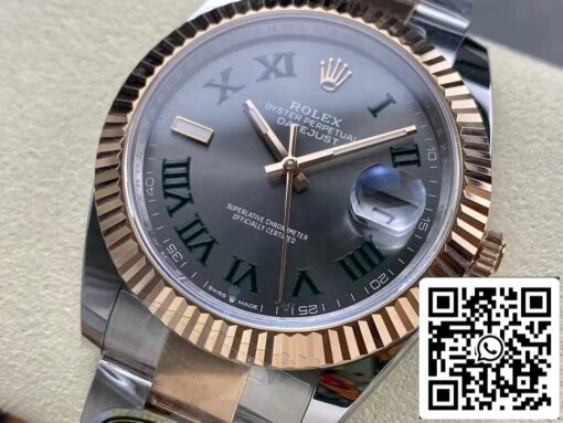 Rolex Datejust 41 126331 Wimbledon Dial ARF Factory 1:1 Best Edition electroplated with 18k gold - immagine 3