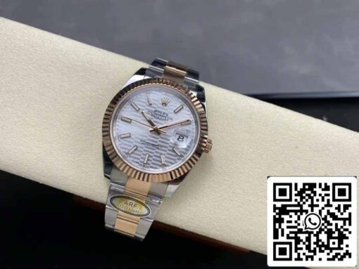 Rolex Datejust 41 126331-0017 Oyster Strap ARF Factory 1:1 Best Edition electroplated with 18k gold - immagine 5