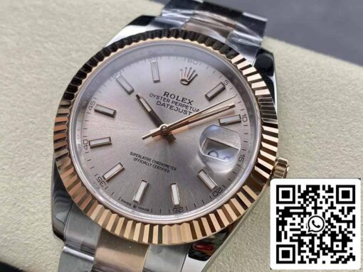 Rolex Datejust 126331-0009 Oyster Strap ARF Factory 1:1 Best Edition electroplated with 18k gold - immagine 4