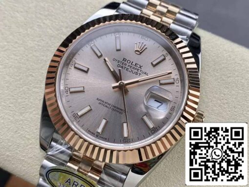 Rolex Datejust 126331-010 Jubilee Strap ARF Factory 1:1 Best Edition electroplated with 18k gold - immagine 3