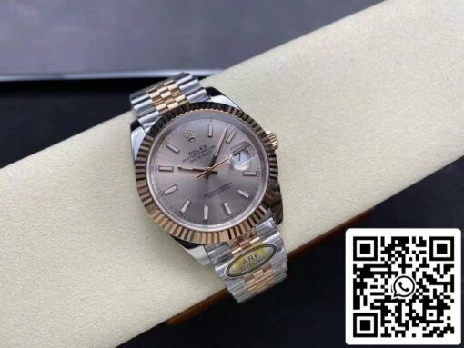 Rolex Datejust 126331-010 Jubilee Strap ARF Factory 1:1 Best Edition electroplated with 18k gold - immagine 4