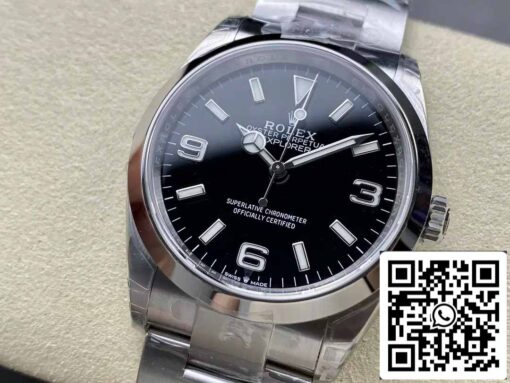 Rolex Explorer m124270-0001 36MM 1:1 Best Edition VS Factory Black Dial Steel — изображение 3