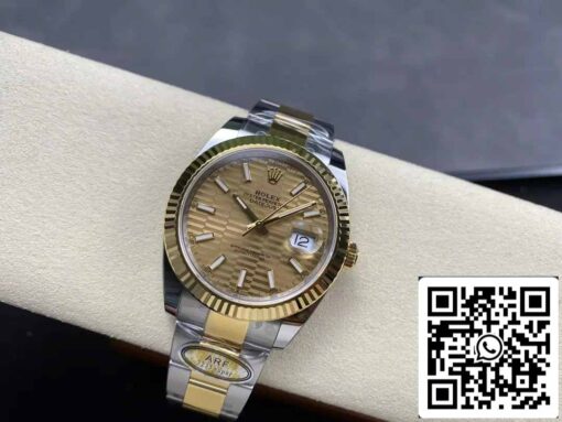 Rolex Datejust m126333-0009 Oyster Strap  ARF Factory 1:1 Best Edition electroplated with 18k gold - immagine 5