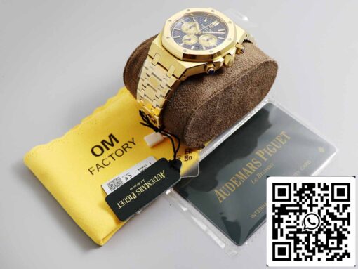 Audemars Piguet Royal Oak 26331BA 1:1 Best Edition OM Factory Blue Dial Yellow Gold - immagine 10