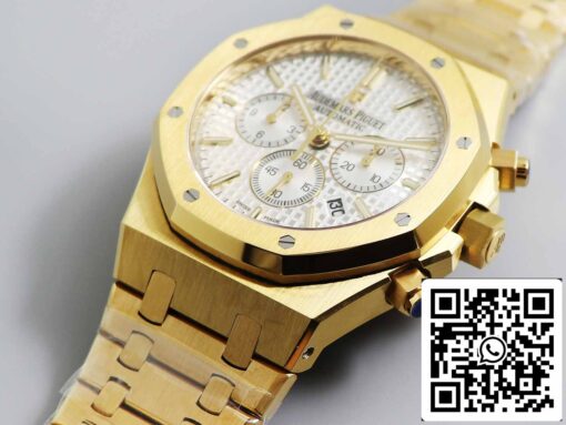 Audemars Piguet Royal Oak 26331  1:1 Best Edition OM Factory White Dial Yellow Gold Stainless Steel - immagine 5