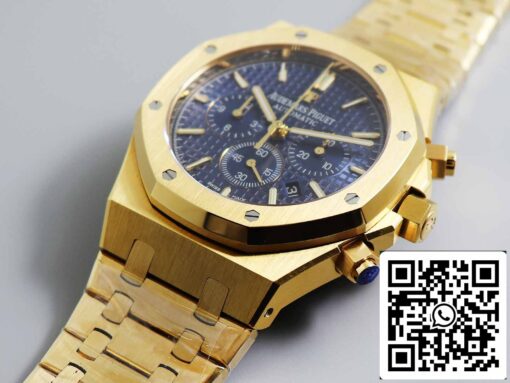 Audemars Piguet Royal Oak 26331  1:1 Best Edition OM Factory Blue Dial Yellow Gold Stainless Steel - immagine 8