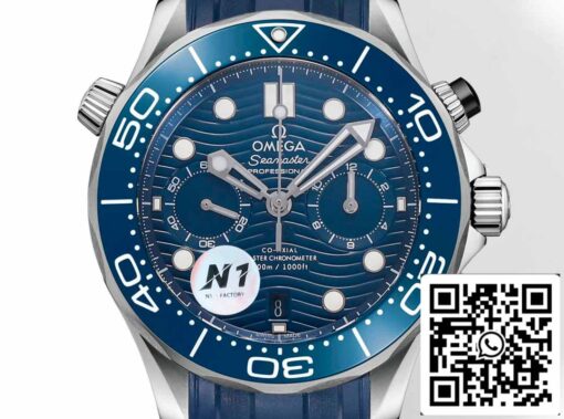 Omega Seamaster Collection 210.30.44.51.03.001 1:1 Best Edition N1 Factory Rubber Strap – Bild 2