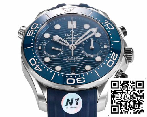 Omega Seamaster Collection 210.30.44.51.03.001 1:1 Best Edition N1 Factory Rubber Strap – Bild 5