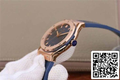 Hublot Classic Fusion 542.OX.7180.LR 1:1 Best Edition JJ Factory Blue Dial Rose Gold - 이미지 9