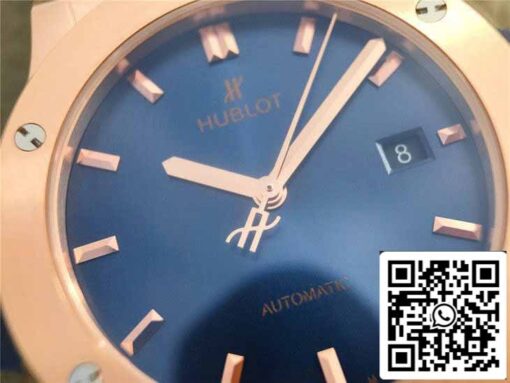 Hublot Classic Fusion 542.OX.7180.LR 1:1 Best Edition JJ Factory Blue Dial Rose Gold - 이미지 7