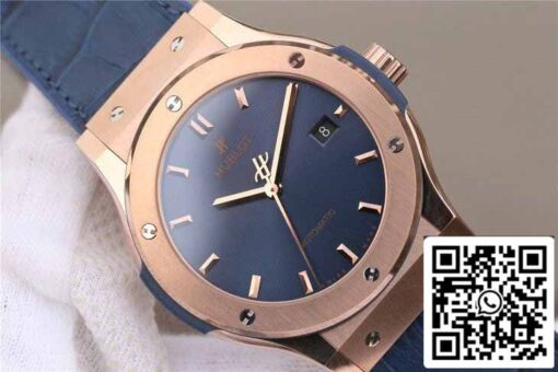 Hublot Classic Fusion 542.OX.7180.LR 1:1 Best Edition JJ Factory Blue Dial Rose Gold - 이미지 4