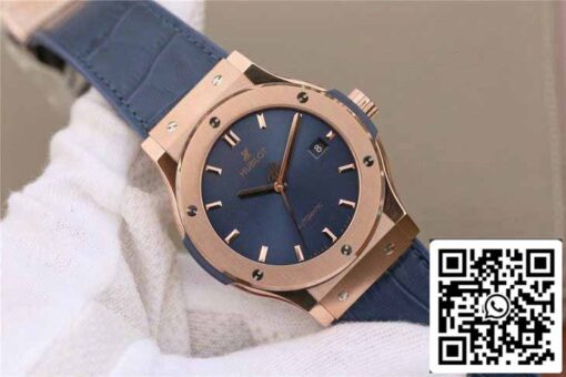 Hublot Classic Fusion 542.OX.7180.LR 1:1 Best Edition JJ Factory Blue Dial Rose Gold - 이미지 2