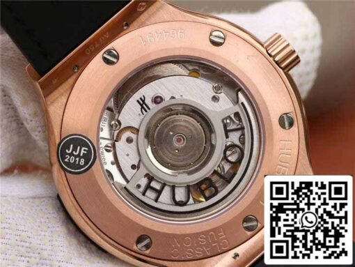 Hublot Classic Fusion 542.OX.1181.LR 1:1 Best Edition JJ Factory Black Dial Rose Gold - Imagen 9