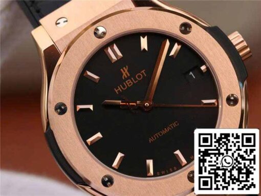 Hublot Classic Fusion 542.OX.1181.LR 1:1 Best Edition JJ Factory Black Dial Rose Gold - Imagen 4