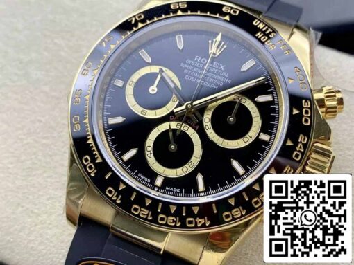 Rolex Cosmograph Daytona m126518 1:1 Best Edition QF Factory 4131 Movement Black dial and Gold - immagine 3