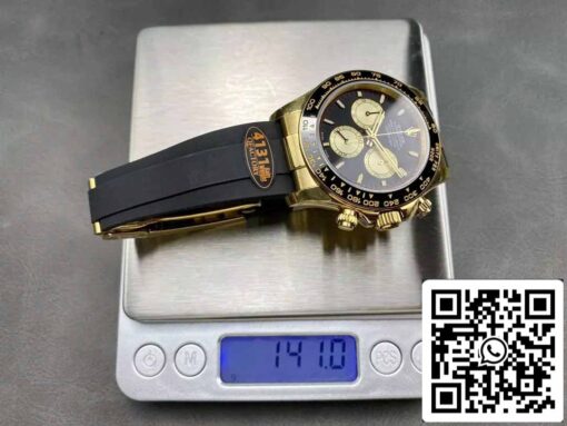 Rolex Cosmograph Daytona m126518 1:1 Best Edition QF Factory 4131 Movement Black Dial and Yellow Gold - Image 9