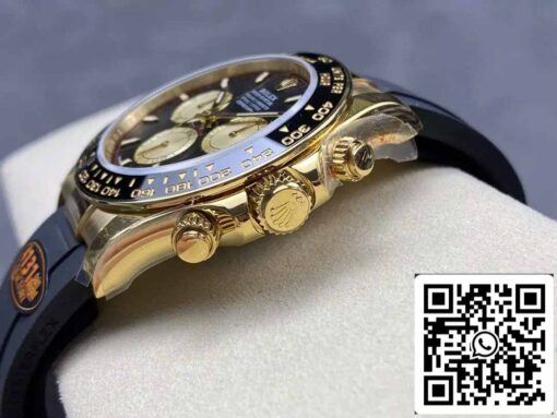 Rolex Cosmograph Daytona m126518 1:1 Best Edition QF Factory 4131 Movement Black Dial and Yellow Gold - Image 4