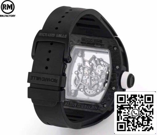 RICHARD MILLE  RM055  Carbon Fiber Case 1:1 Best Edition RM Factory newest 2024 White Dial - Image 8