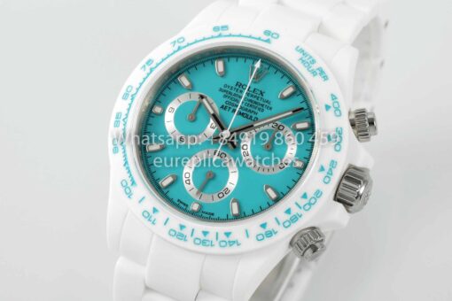 AET REMOULD Custom Rolex Daytona White Ceramic case Blue Dial 1:1 Best Clone N6F Factory – Bild 5