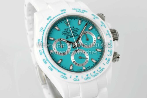 AET REMOULD Custom Rolex Daytona White Ceramic case Blue Dial 1:1 Best Clone N6F Factory – Bild 4