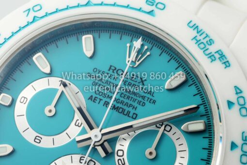 AET REMOULD Custom Rolex Daytona White Ceramic case Blue Dial 1:1 Best Clone N6F Factory – Bild 6