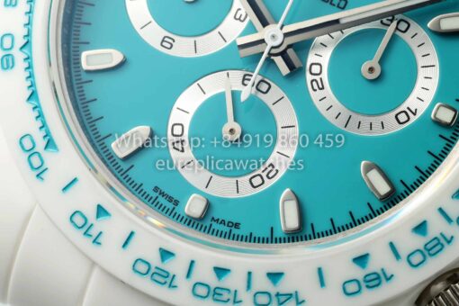 AET REMOULD Custom Rolex Daytona White Ceramic case Blue Dial 1:1 Best Clone N6F Factory – Bild 7