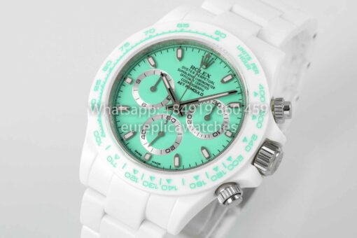 AET REMOULD Custom Rolex Daytona White Ceramic case Tiffany Dial 1:1 Best Clone N6F Factory – Bild 3