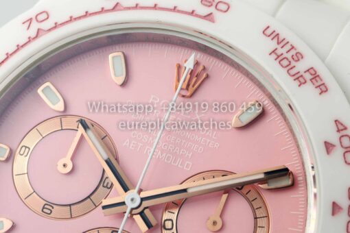 AET REMOULD Custom Rolex Daytona White Ceramic case Pink Dial 1:1 Best Clone N6F Factory - Image 4