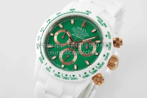 AET REMOULD Custom Rolex Daytona White Ceramic case Green Dial 1:1 Best Clone N6F Factory - Image 3