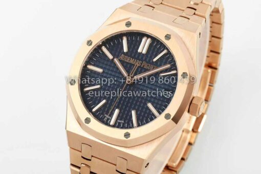 Audemars Piguet Royal Oak  15510ST from IPF Factory 1:1 Best Clone Blue Dial Rose Gold — изображение 9