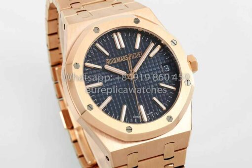 Audemars Piguet Royal Oak  15510ST from IPF Factory 1:1 Best Clone Blue Dial Rose Gold — изображение 8