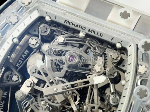 Richard Mille RM 56-02 Tourbillon 1:1 Best Clone RM Factory Transparent case White Dial - Imagen 7