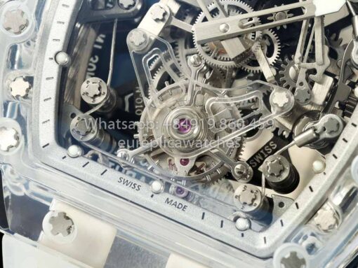 Richard Mille RM 56-02 Tourbillon 1:1 Best Clone RM Factory Transparent case White Dial - Imagen 6