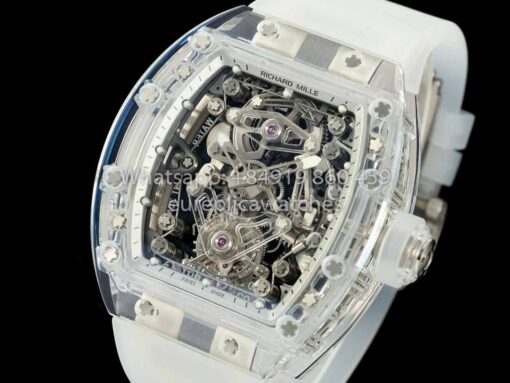 Richard Mille RM 56-02 Tourbillon 1:1 Best Clone RM Factory Transparent case White Dial - Imagen 8