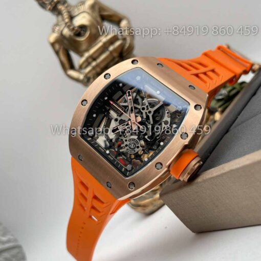 Richard Mille RM035 Toro Americas Edition Rose gold and Orange Strap 1:1 Best Clone Sonic Factory - Imagen 5