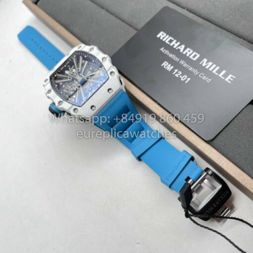 Richard Mille RM12-01 Tourbillon 1:1 Best Edition RM Factory Blue Strap - Imagen 2