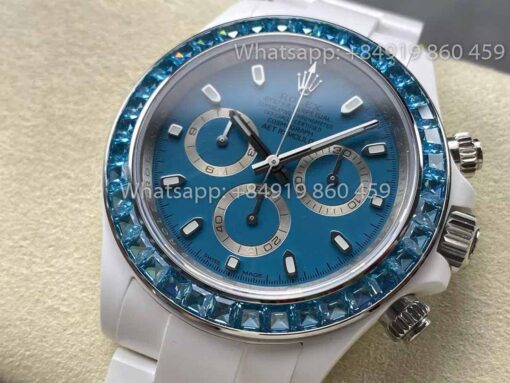 AET REMOULD Ceramic Rolex Daytona "Abu Dhabi Blue" Bezel Stone 1:1 Best Clone Edition - Image 8