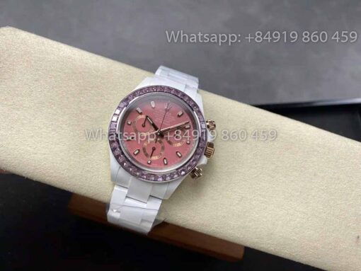 AET REMOULD Ceramic Rolex Daytona "ACherry Blossom Pink" Bezel Stone 1:1 Best Clone Edition - 이미지 7