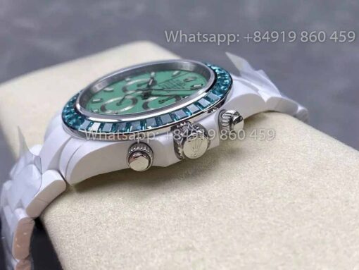 AET REMOULD Ceramic Rolex Daytona "Biscay Green" Bezel Stone 1:1 Best Clone Edition - Image 3