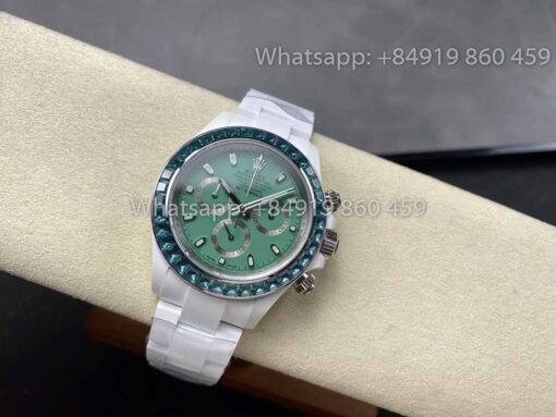 AET REMOULD Ceramic Rolex Daytona "Biscay Green" Bezel Stone 1:1 Best Clone Edition - Image 7