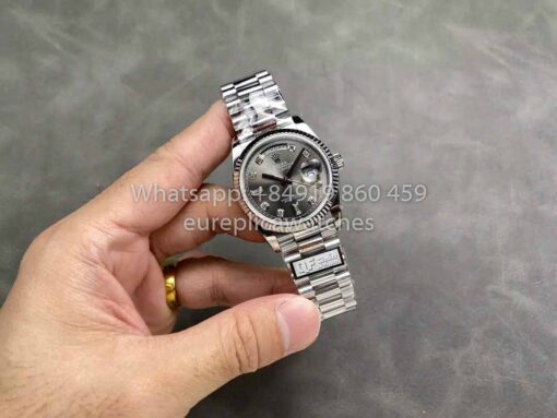 Rolex Day Date 128236 QF Factory 1:1 Best Clone Grey Diamond dial 36mm - Image 4