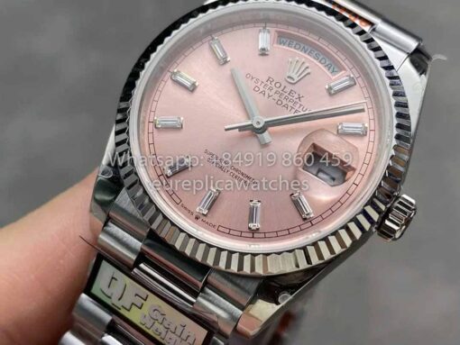 Rolex Day Date 128236 QF Factory 1:1 Best Clone Pink Diamond Dial – Bild 3