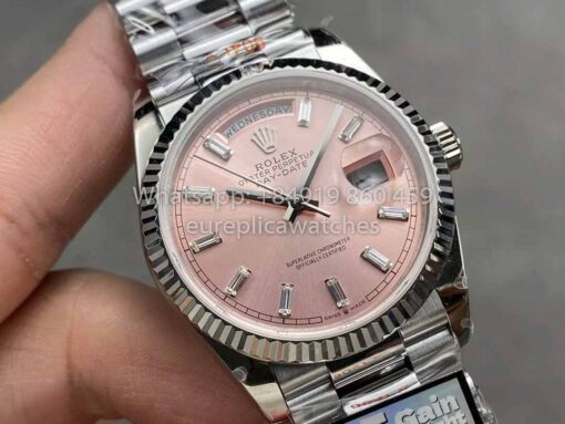 Rolex Day Date 128236 QF Factory 1:1 Best Clone Pink Diamond Dial – Bild 2