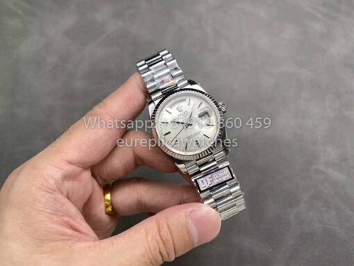 Rolex Day Date 128239-0005 QF Factory 1:1 Best Clone Silver Index Dial – Bild 4